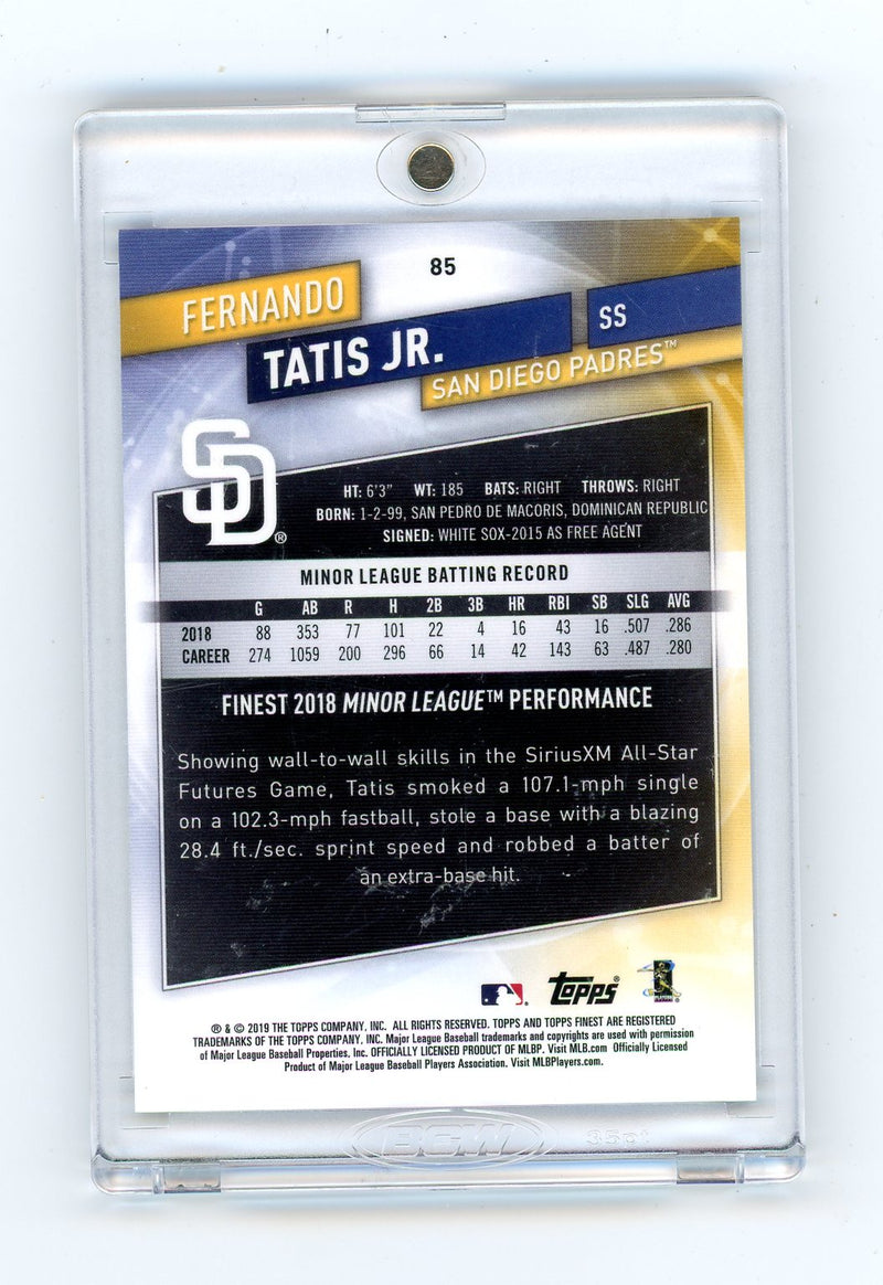 Fernando Tatis 2019 Topps Finest Purple Refractor RC 