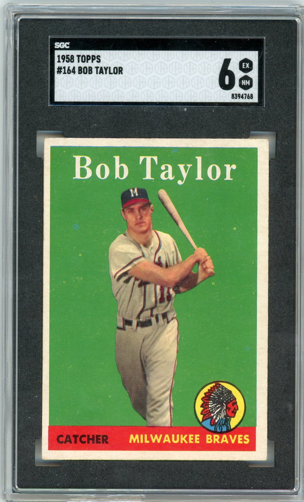 Bob Taylor 1958 Topps #164 SGC 6
