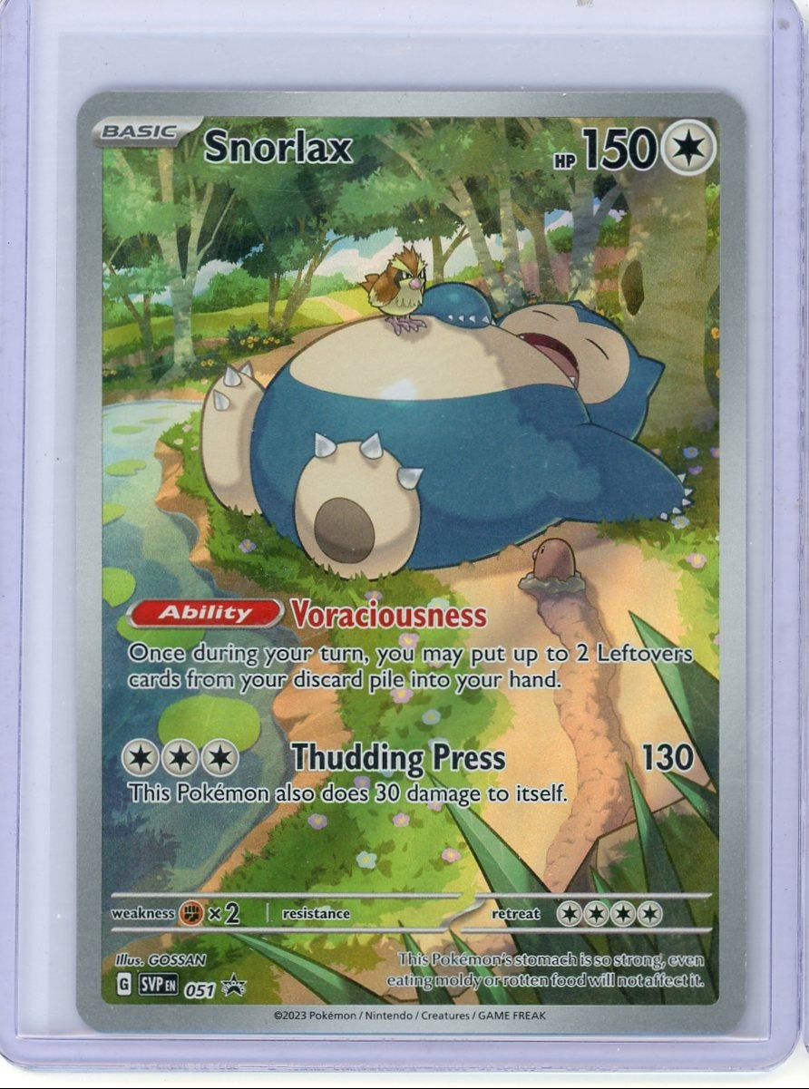 Snorlax Pokémon 151 Illustration Rare Black Star Promo #051