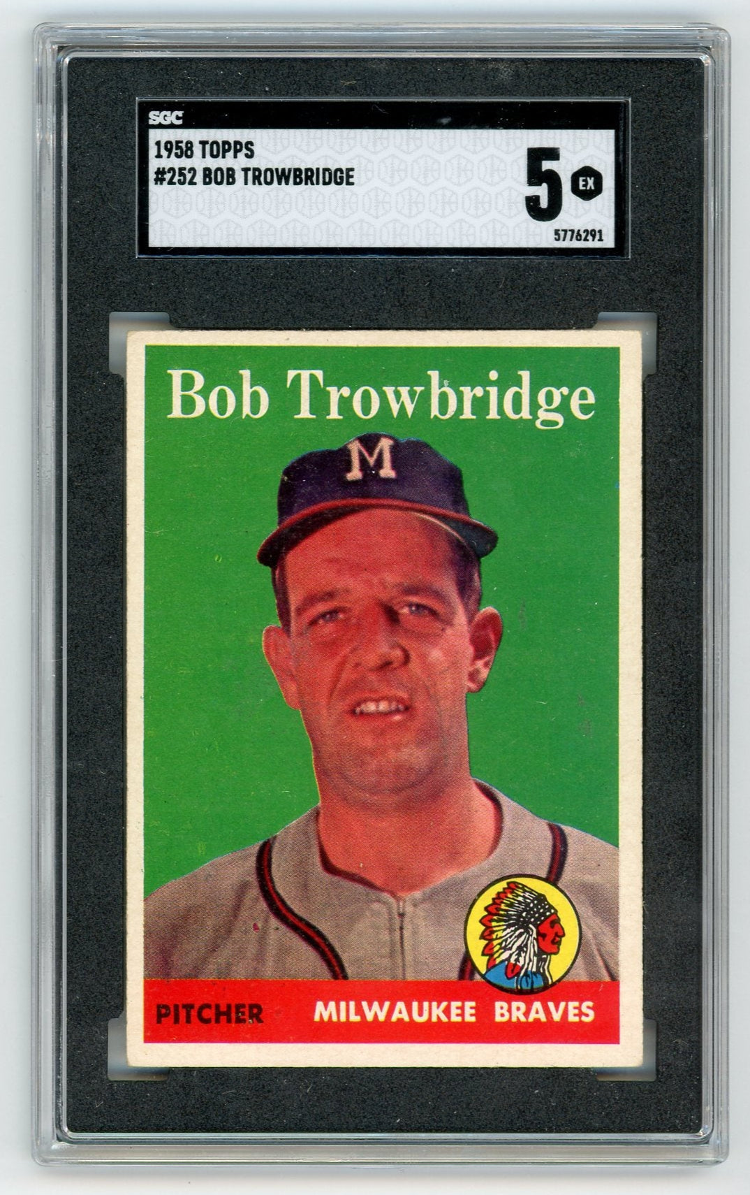 Bob Trowbridge 1958 Topps #252 SGC 5