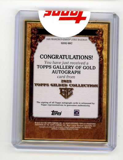 Will Clark 2023 Topps Chrome Gilded gold frame autograph #'d 08/10