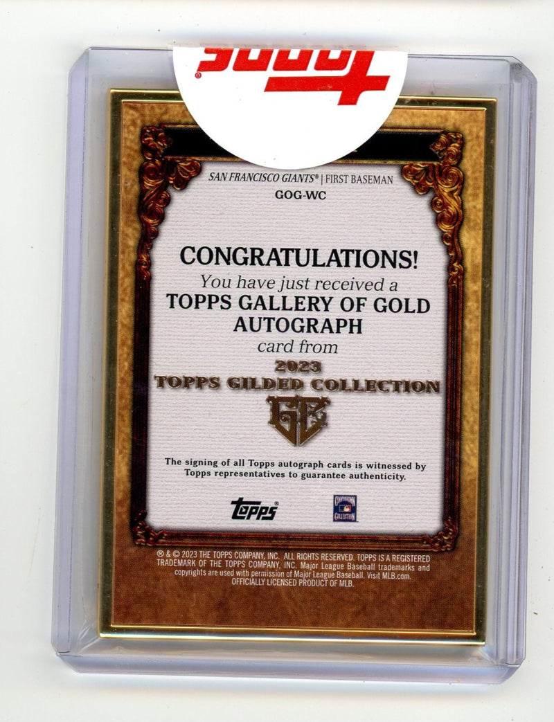 Will Clark 2023 Topps Chrome Gilded gold frame autograph 