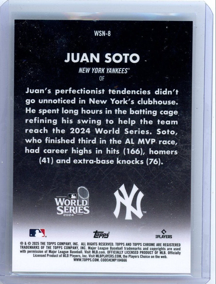 Juan Soto 2025 Topps Chrome World Series at Night