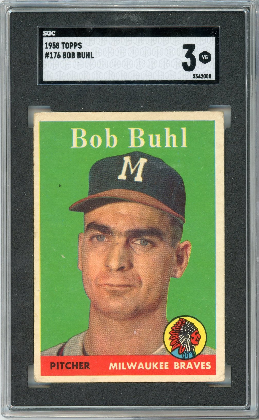 Bob Buhl 1958 Topps #176 SGC 3