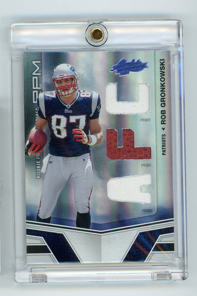 Rob Gronkowski 2010 Panini Absolute Rookie Prime Materials triple relic rookie card #'d 17/25