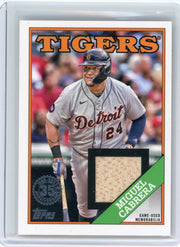 Miguel Cabrera 2023 Topps Series 1 35th Anniversary bat relic