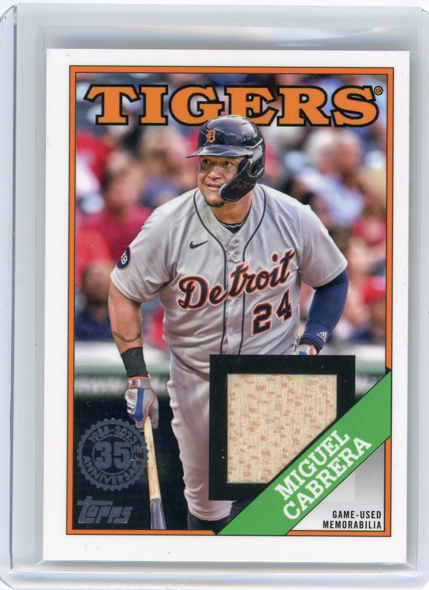 Miguel Cabrera 2023 Topps Series 1 35th Anniversary bat relic