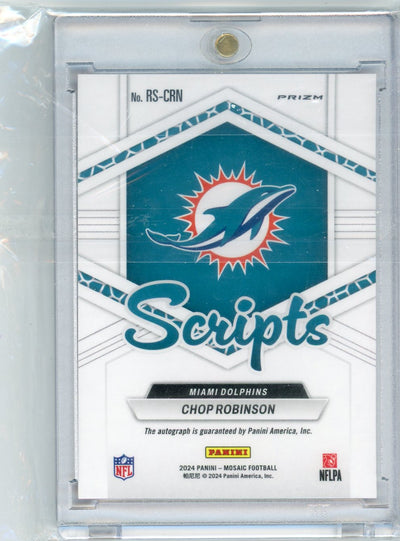 Chop Robinson 2024 Panini Mosaic Scripts Red Wave RC