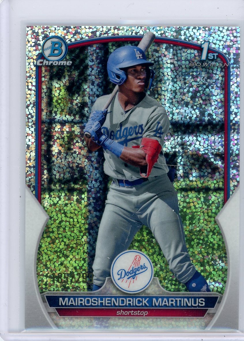 Mairoshendrick Martinus 2023 1st Bowman Chrome speckle refractor #'d 185/299