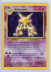 Alakazam 1999 Pokémon Base Set rare holo 1/102 HP/DMG