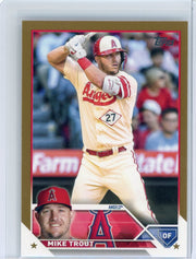Mike Trout 2023 Topps Series 1 gold #'d 0400/2023