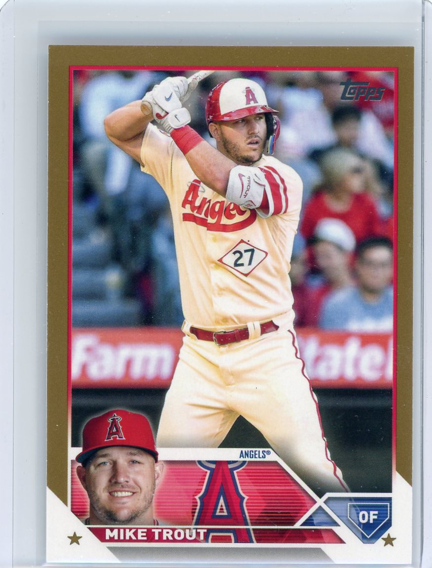 Mike Trout 2023 Topps Series 1 gold #'d 0400/2023