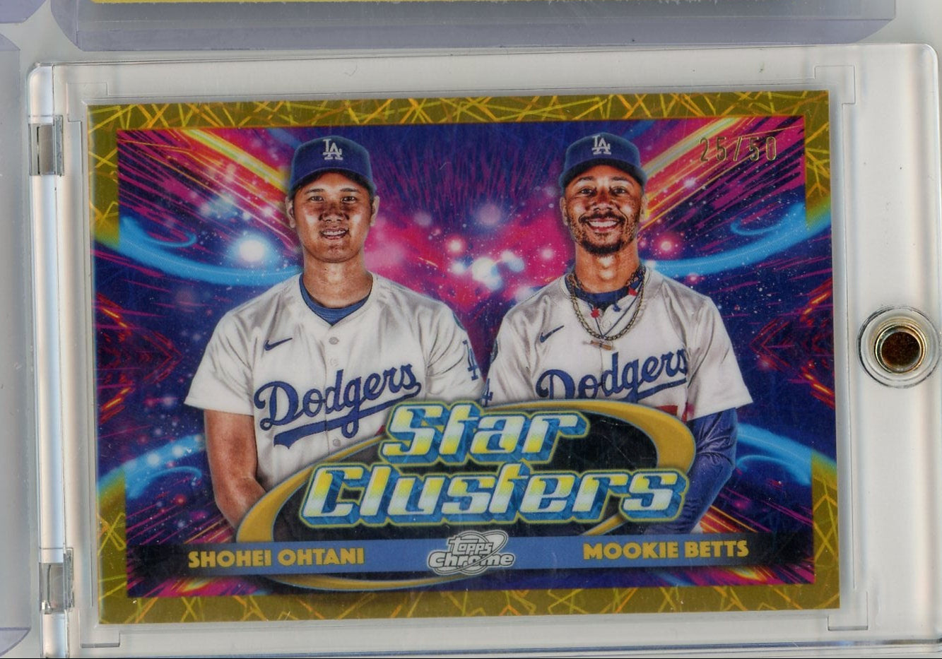 S. Ohtani/M. Betts 2025 Topps Chrome Cosmic Star Clusters Gold #d 25/50