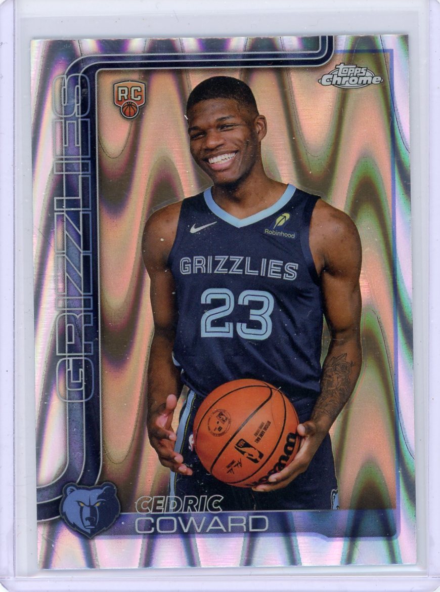 Cedric Coward 2025-26 Topps Chrome Raywave Refractor RC