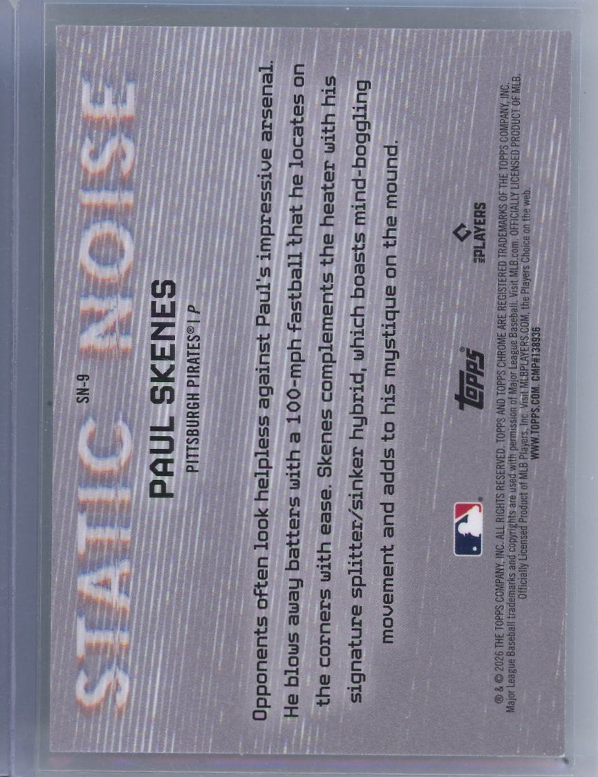 Paul Skenes 2026 Topps Chrome Static Noise SP
