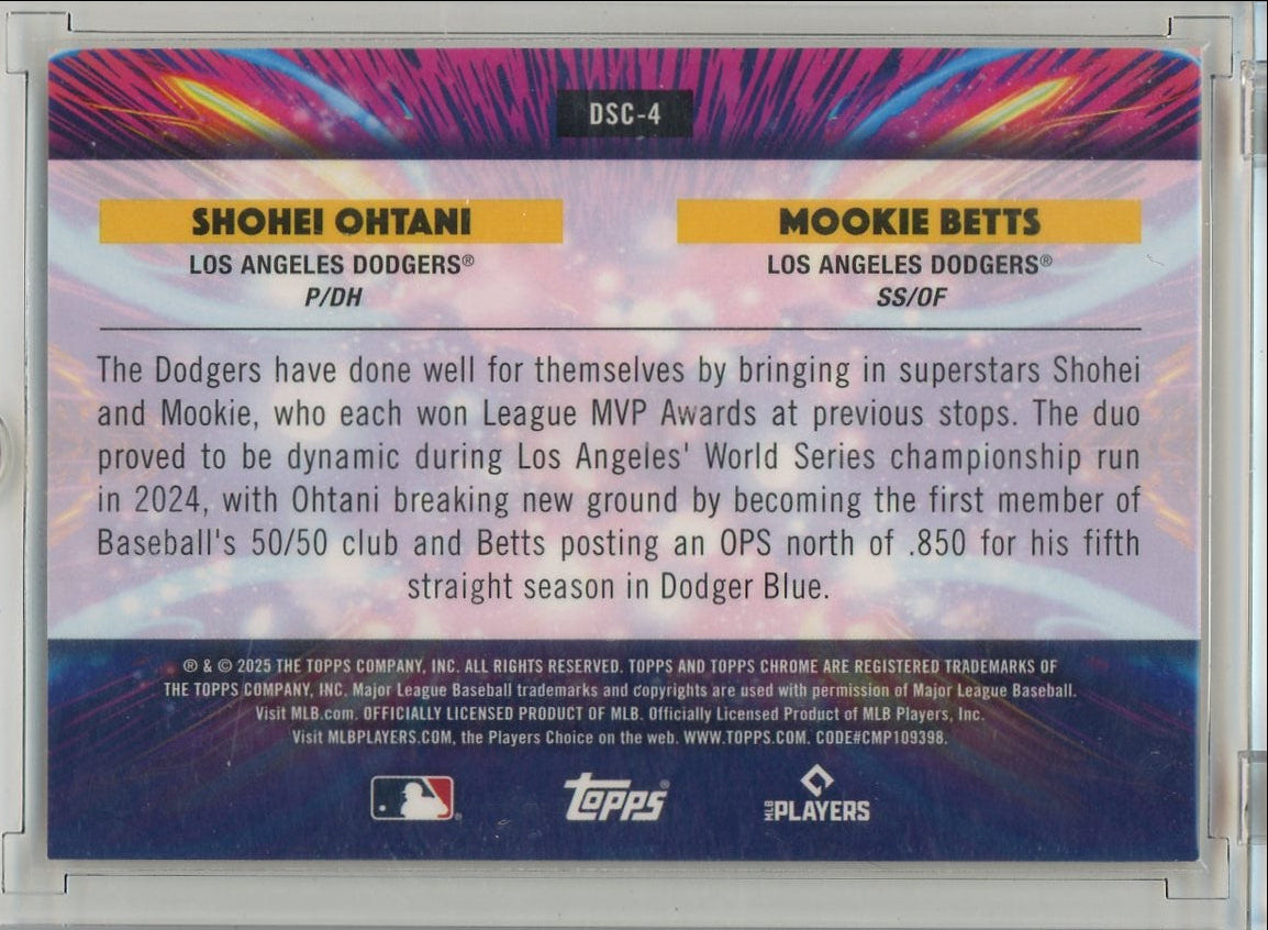 S. Ohtani/M. Betts 2025 Topps Chrome Cosmic Star Clusters Gold #d 25/50