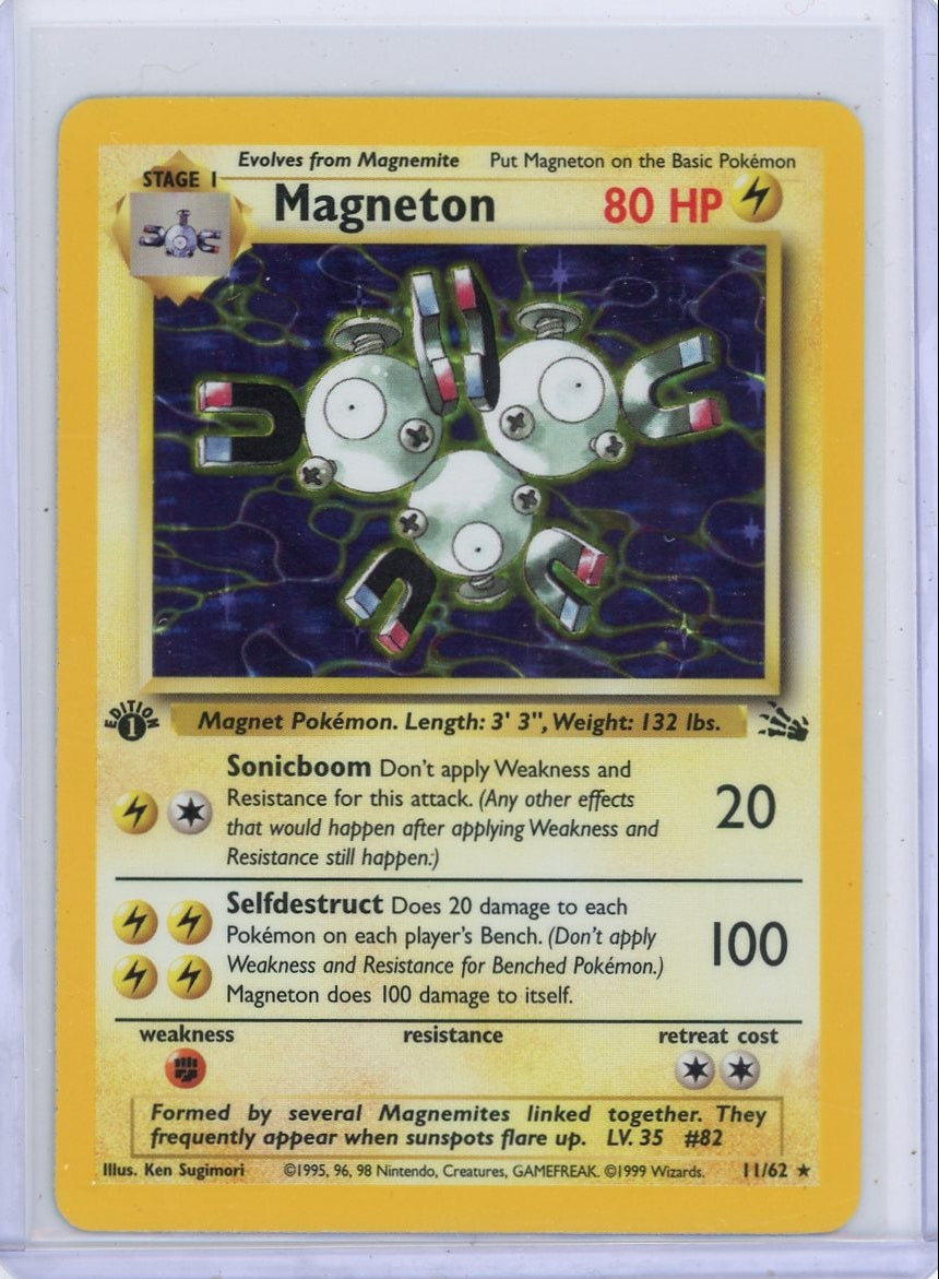 Magneton 1999 Pokemon Fossil 1st Edition holo #11/62