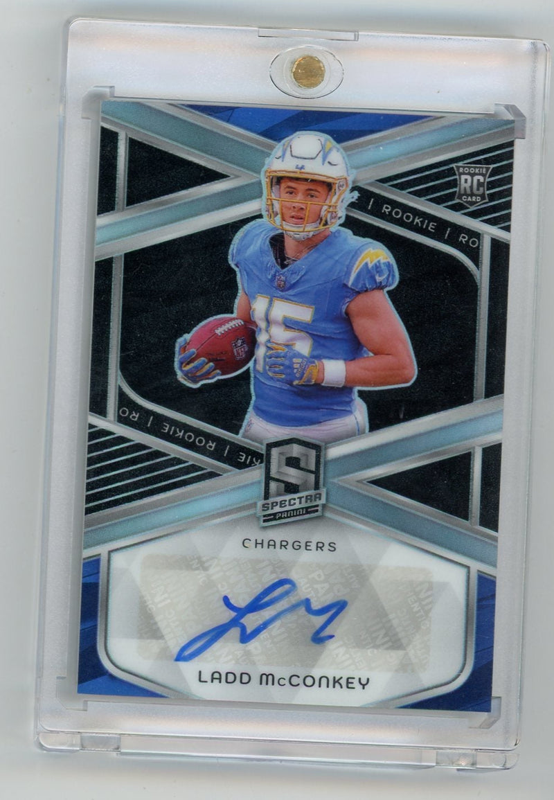 Ladd McConkey 2024 Panini Spectra Rookie Autographs 