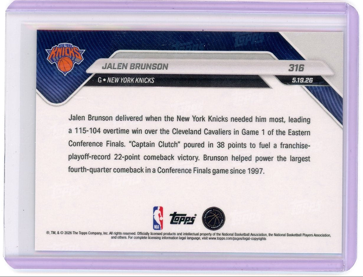 Jalen Brunson 2026 Topps Now Conference Finals #316