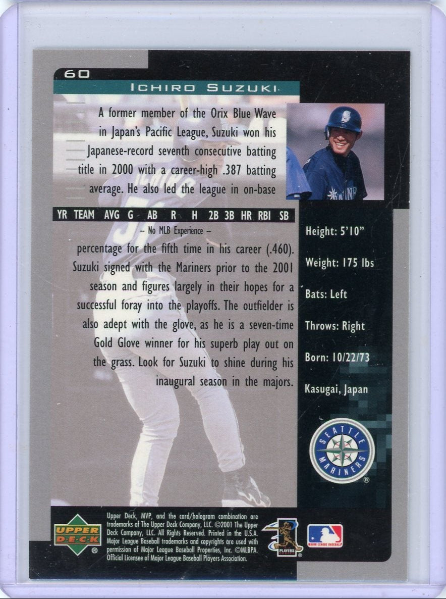 Ichiro 2001 Upper Deck MVP rookie card #60