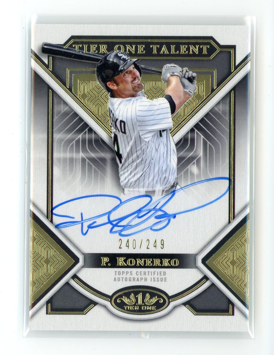Paul Konerko 2023 Topps Tier 1 autograph #'d 240/249
