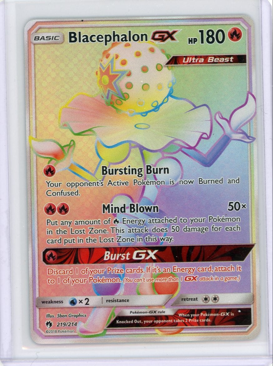 Blacephalon GX 2018 Pokemon Lost Thunder secret rare holo #219/214