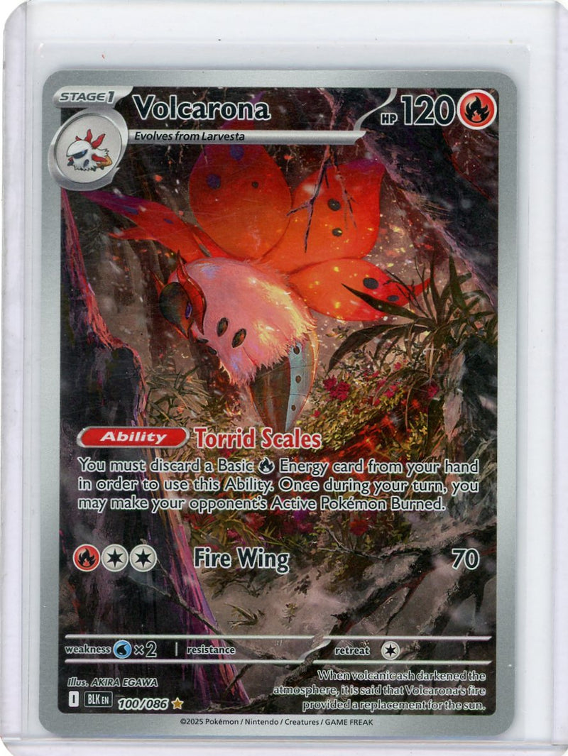 Volcarona Pokemon Black Bolt illustration rare 