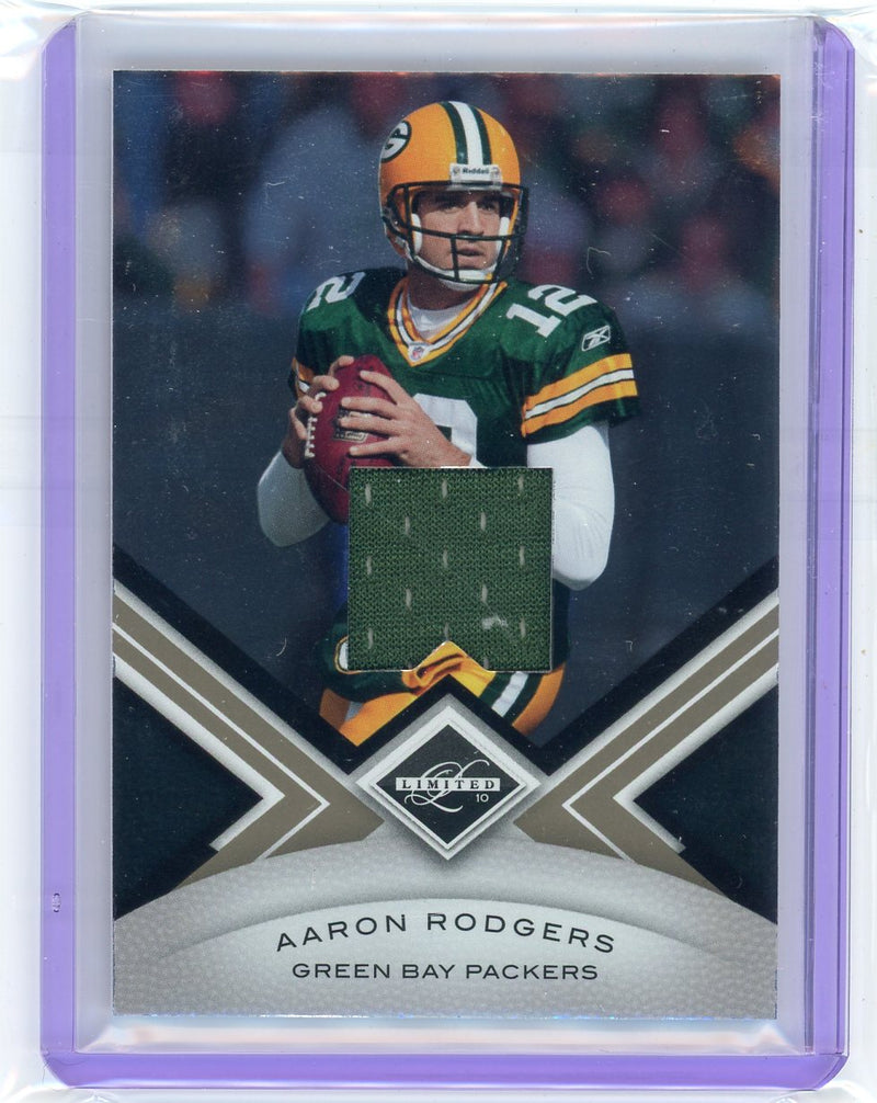 Aaron Rodgers 2010 Panini Limited game-used jersey relic 