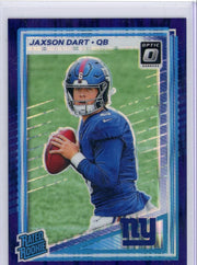 Jaxson Dart 2025 Panini Donruss Optic Purple Shock Rated Rookie