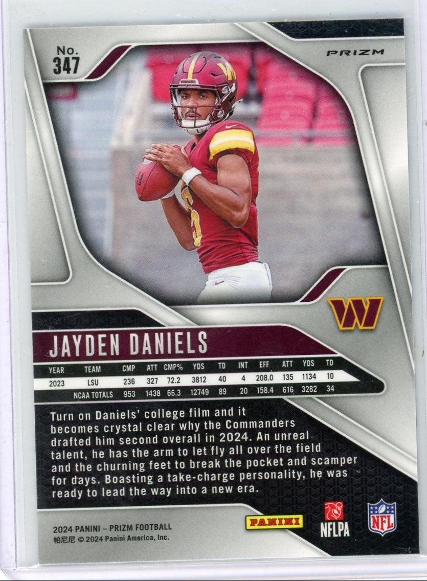 Jayden Daniels 2024 Panini Red White & Blue Prizm RC