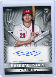 TJ Friedl 2022 Topps Series 1 Baseball Stars autograph rookie card #'d 166/199