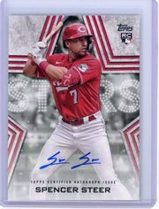 Spencer Steer 2023 Topps Baseball Stars autograph rookie card