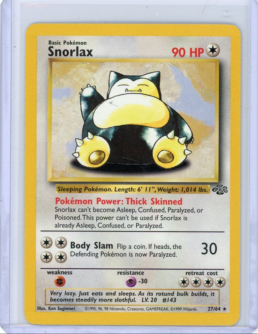 Snorlax 1999 Pokemon Jungle non-holo #27/64