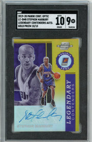2019-20 Panini Contenders Optic Stephon Marbury Gold Prizm #10/10 SGC Graded 9 Auto 10