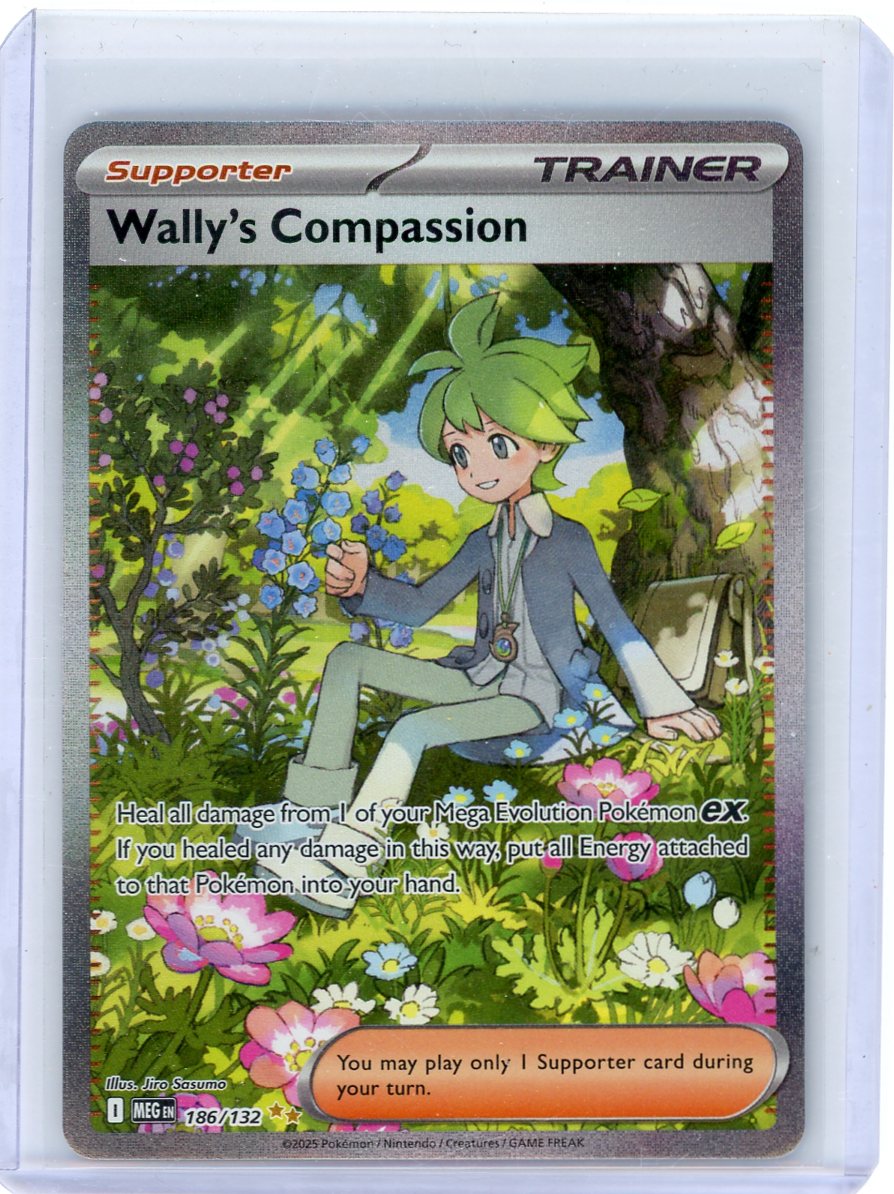 Wally's Compassion Trainer Supporter Pokemon Mega Evolution 186/132