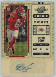 Bryan Cook 2022 Panini Contenders Optic Gold Prizm #'d 1/1