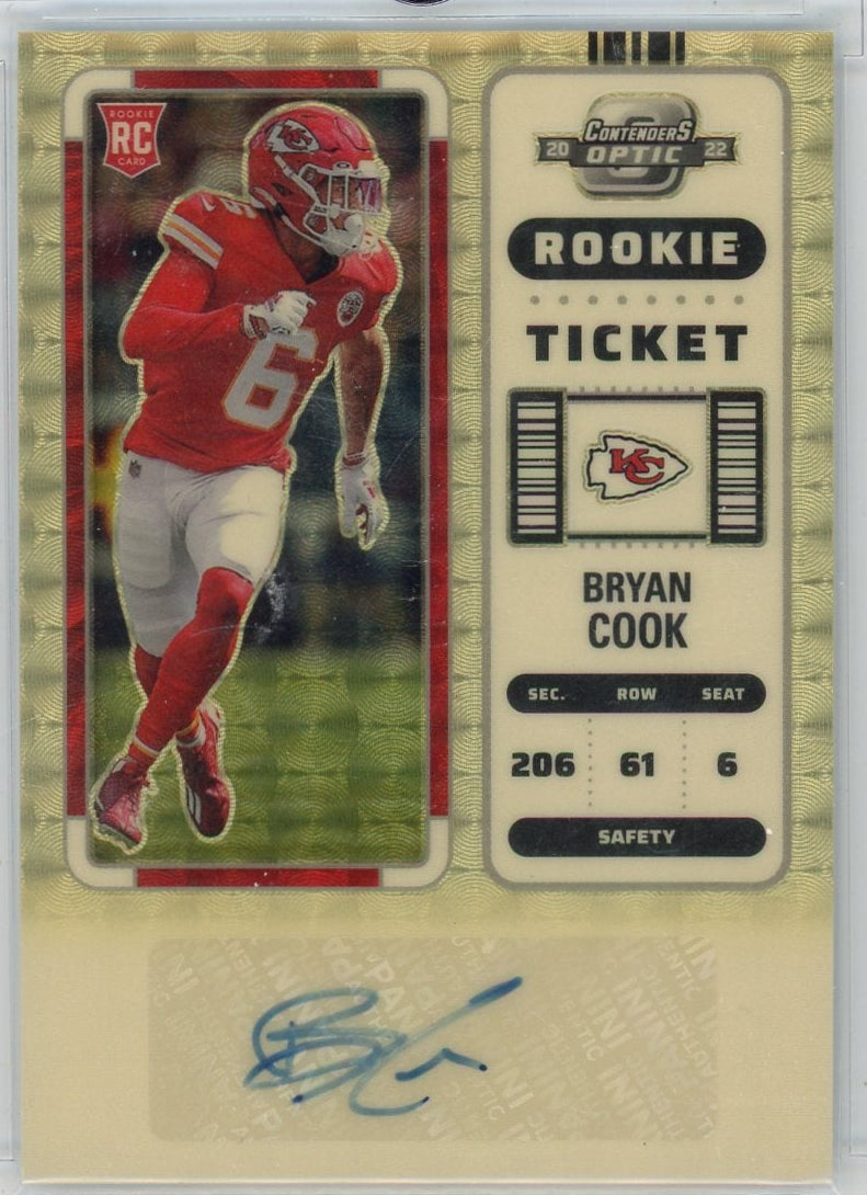 Bryan Cook 2022 Panini Contenders Optic Gold Prizm #'d 1/1
