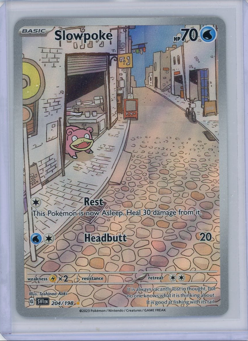 Slowpoke Pokémon Scarlet & Violet Illustration Rare #204/198