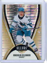 Macklin Celebrini 2025-26 Upper Deck Allure Gold Glitter Bomb #'d 040/199