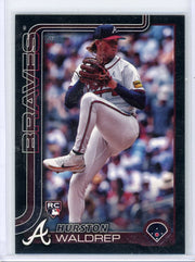 Hurston Waldrep 2025 Topps Series 1 rookie card black #'d 05/74