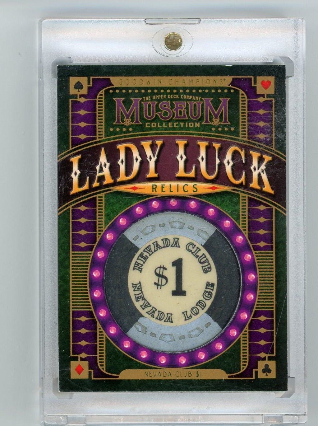 Lady Luck 2023 Upper Deck Goodwin Champions Museum Collection relics Nevada Club