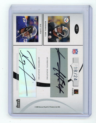 D. Morgan / J. Vilma / K. Bell / R. Lewis 2004 Donruss Playoff Prime Signatures Quad #'d 18/24