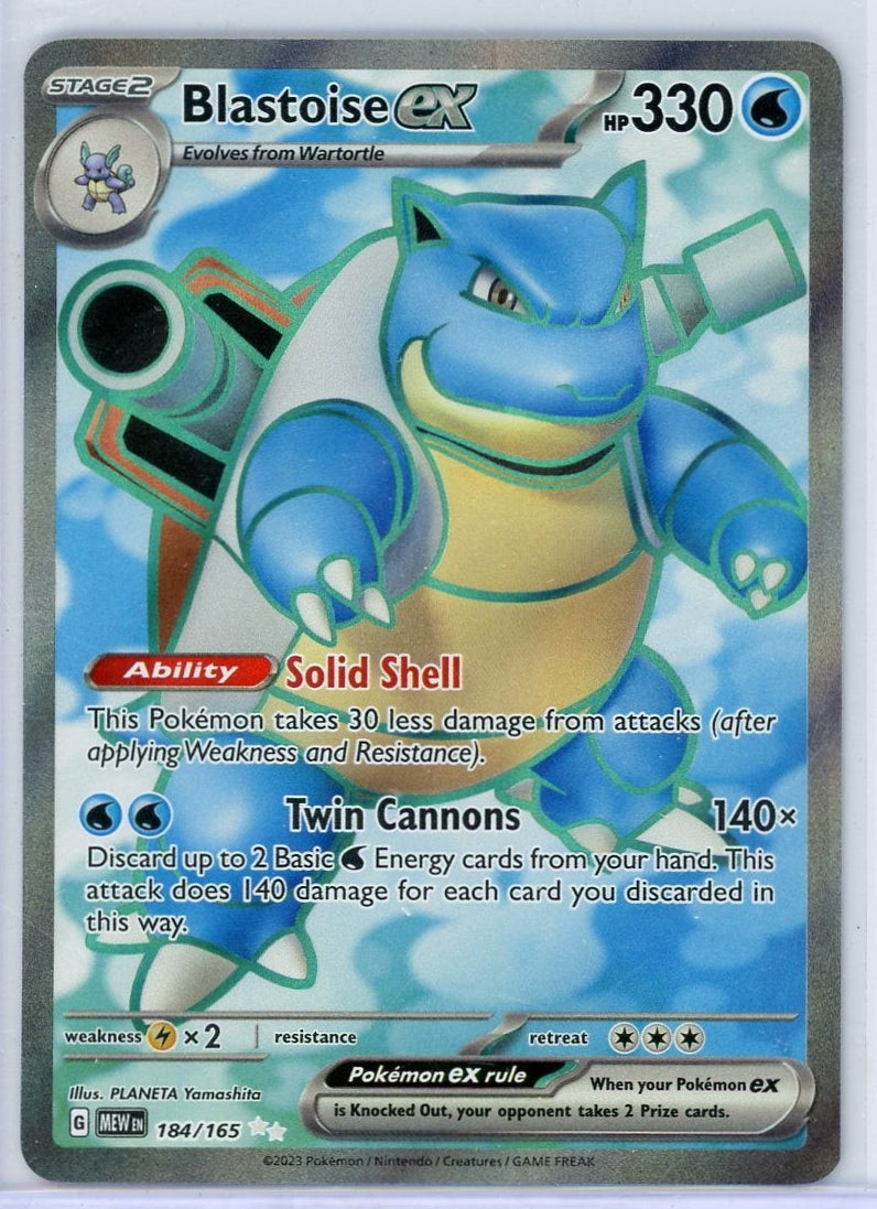 Blastoise ex Pokémon 151 Full-Art #184/165