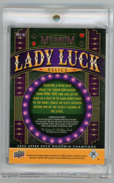 Lady Luck 2023 Upper Deck Goodwin Champions Museum Collection relics Nevada Club