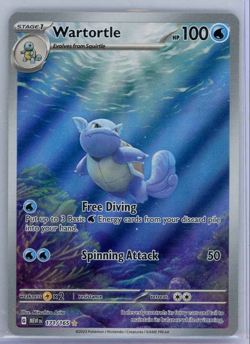 Wartortle Pokémon 151 Illustration Rare #171/165