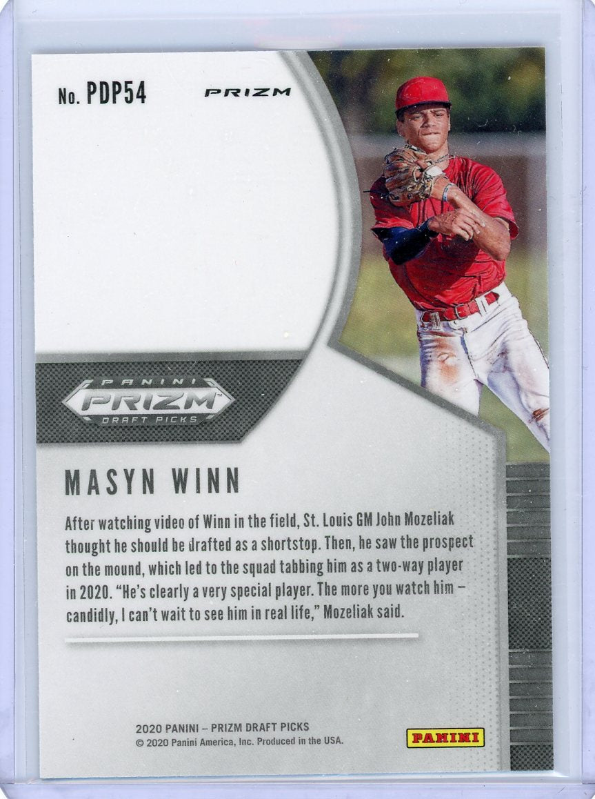 Masyn Winn 2020 Panini Prizm Draft white sparkle prizm