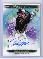 Wade Meckler 2024 Topps Inception Rookie Autograph #'d 259/299