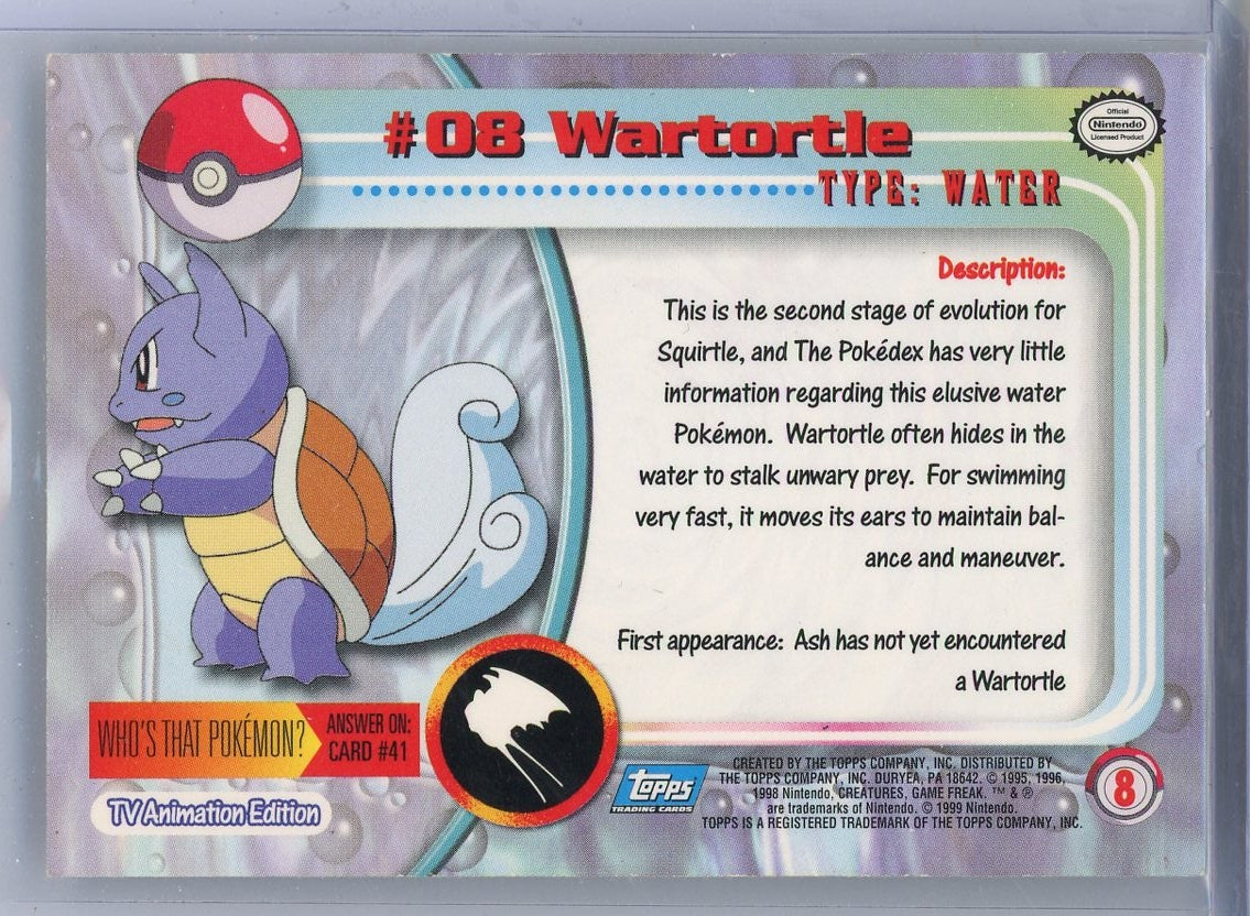 Wartortle 2000 Topps Chrome Pokémon #08