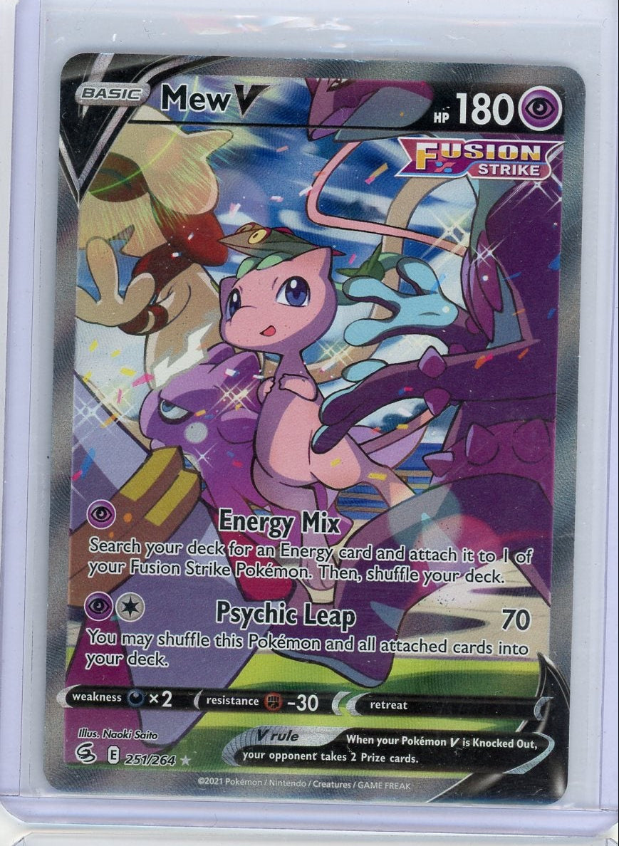 Mew V Pokémon Fusion Strike Alternate Full Art #251/264 LP/MP