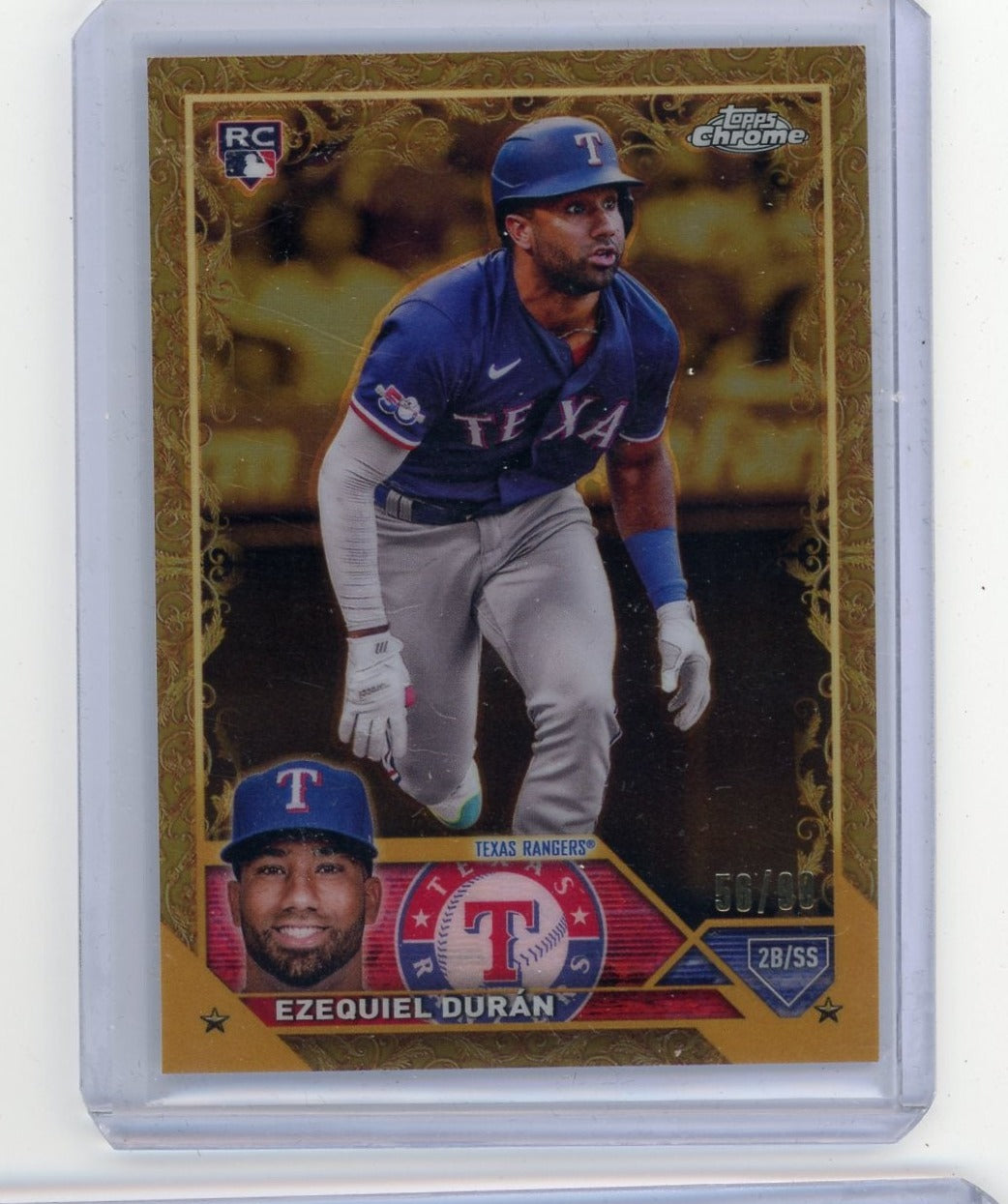 Ezequiel Duran 2023 Topps Chrome Gilded rookie card #'d 56/99